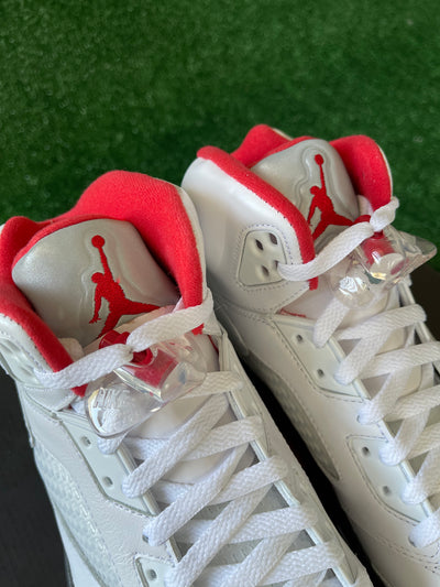 Air Jordan 5 Retro "Fire Red Silver Tongue"