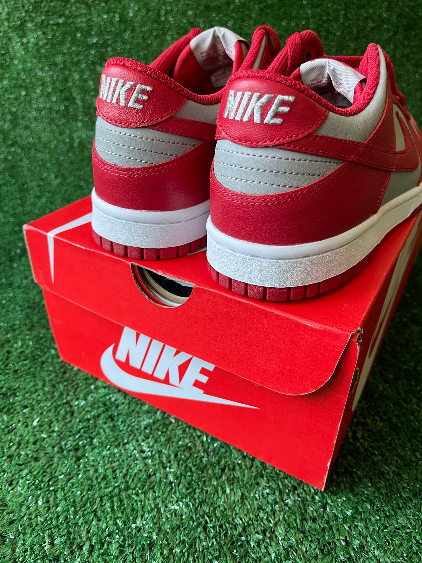 Nike Dunk Low "Medium Grey Varsity Red"