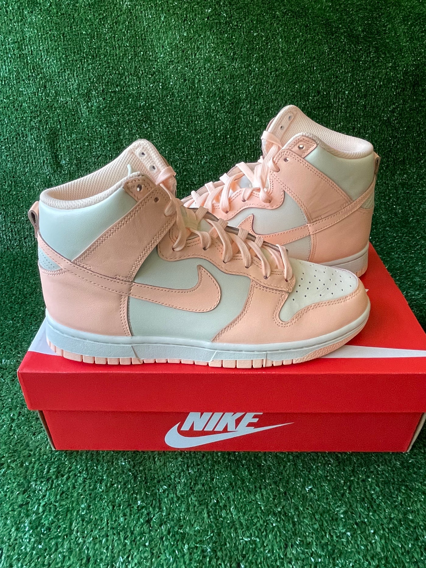 Nike Dunk High (W)  "Sail Crimson Tint"