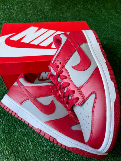 Nike Dunk Low "Medium Grey Varsity Red"